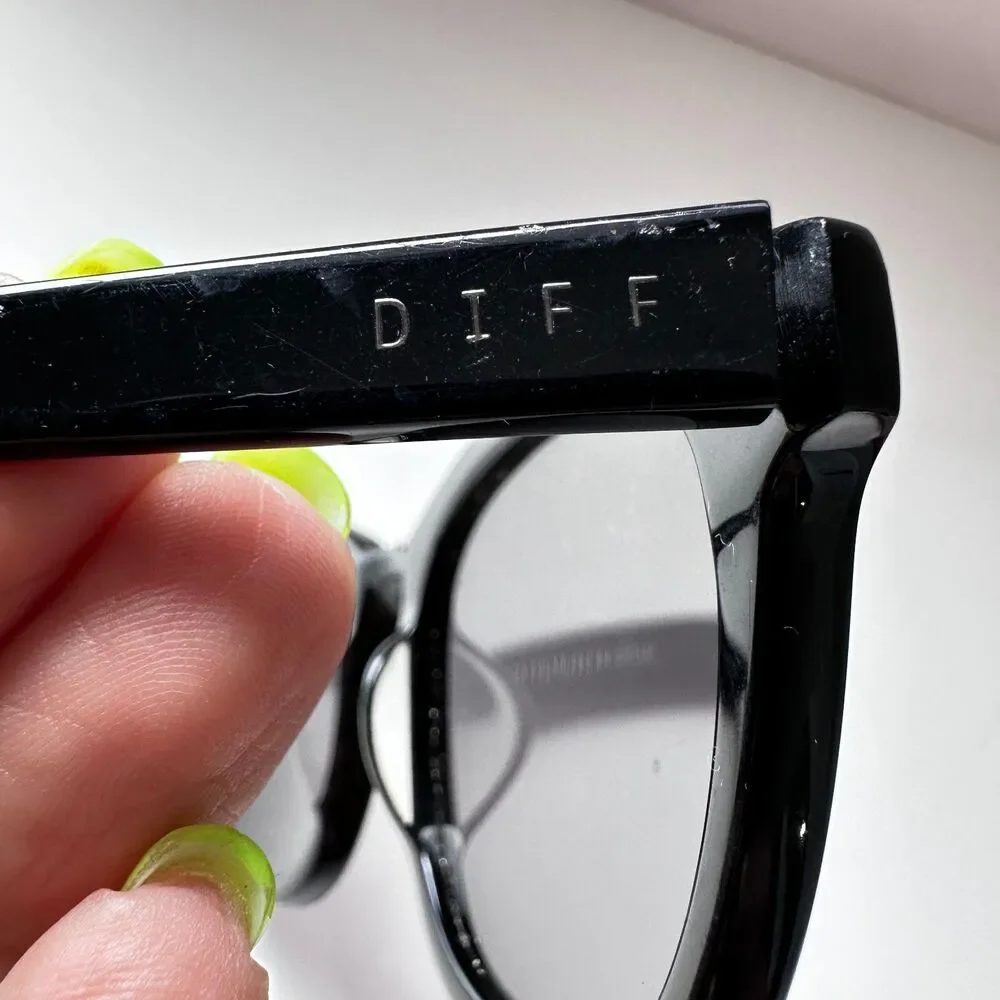 DIFF Gia Designer Women's Sunglasses Oversized Square UV400 Black & Grey